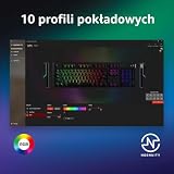 HyperX Alloy Rise – wymienna mechaniczna klawiatura do gier, PC, czujnik światła otoczenia, zamontowana na uszczelce, przełączniki liniowe