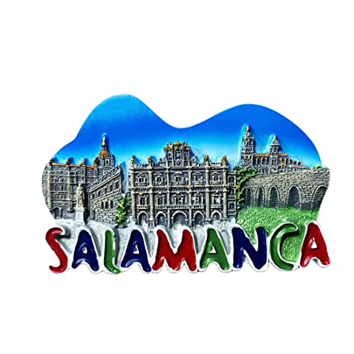 Imán para nevera Salamanca España 3D para regalo, resina hecha a mano Salamanca, imán para nevera para hogar y cocina