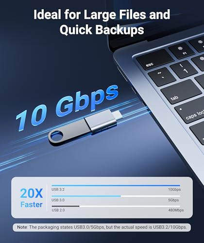 Image of Syntech USB C Male to USB3 Female Adapter Compatible with iPhone 17 Pro Max iMac 2021, iPad Pro 2021, MacBook Pro 2020 / Air 2020 and Other Type C or Thunderbolt 5 /4 Devices Blue, Pack of 2