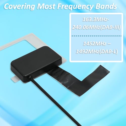 Bohaner DAB Car Antenna SMB, DAB+Radio Aerial Antenna AM/FM with 3M Copper Coaxial Cable Stable Transmission Car Radio Glass Windscreen Mount for Pioneer Clarion JVC Kenwood Alpine - Image 3