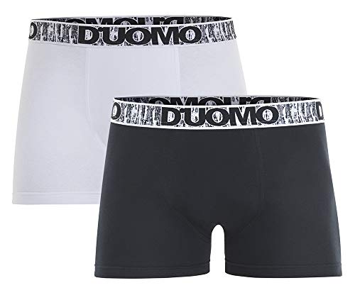 Kit 2 Boxer Liso, Duomo, Meninos, Preto/Branco, M