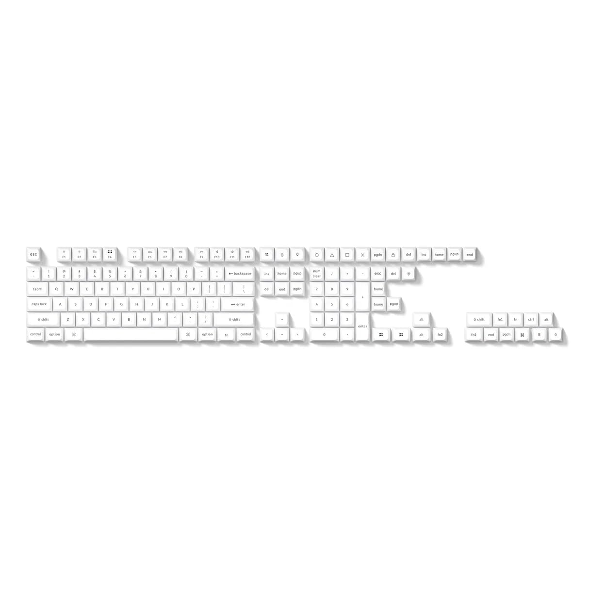 Keychron KSA Profile Double-Shot PBT Keycap Set, 137 Keys Black on White, Compatible with MX Mechanical Switches, Non-Shine-Through, Fits ANSI Layouts (100%, TKL, 96%, 75%, 65%, 60%)