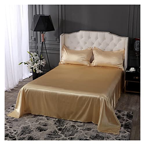 Sabanas Refrescantes Sábana de Cama Verde Rojo Color sólido sábanas Superiores Lisas for el hogar 2 tamaños Ropa Juegos Funda colchón Almohadilla(12,1pc Sheet 230x250cm)