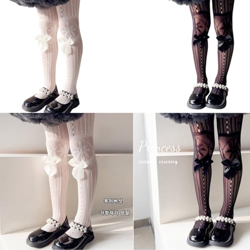 Mesh Hollow Leggings for Little Girls AntiSlip Spring Stockings Breathable Lace Tights Children Socks Fashion Accessory2