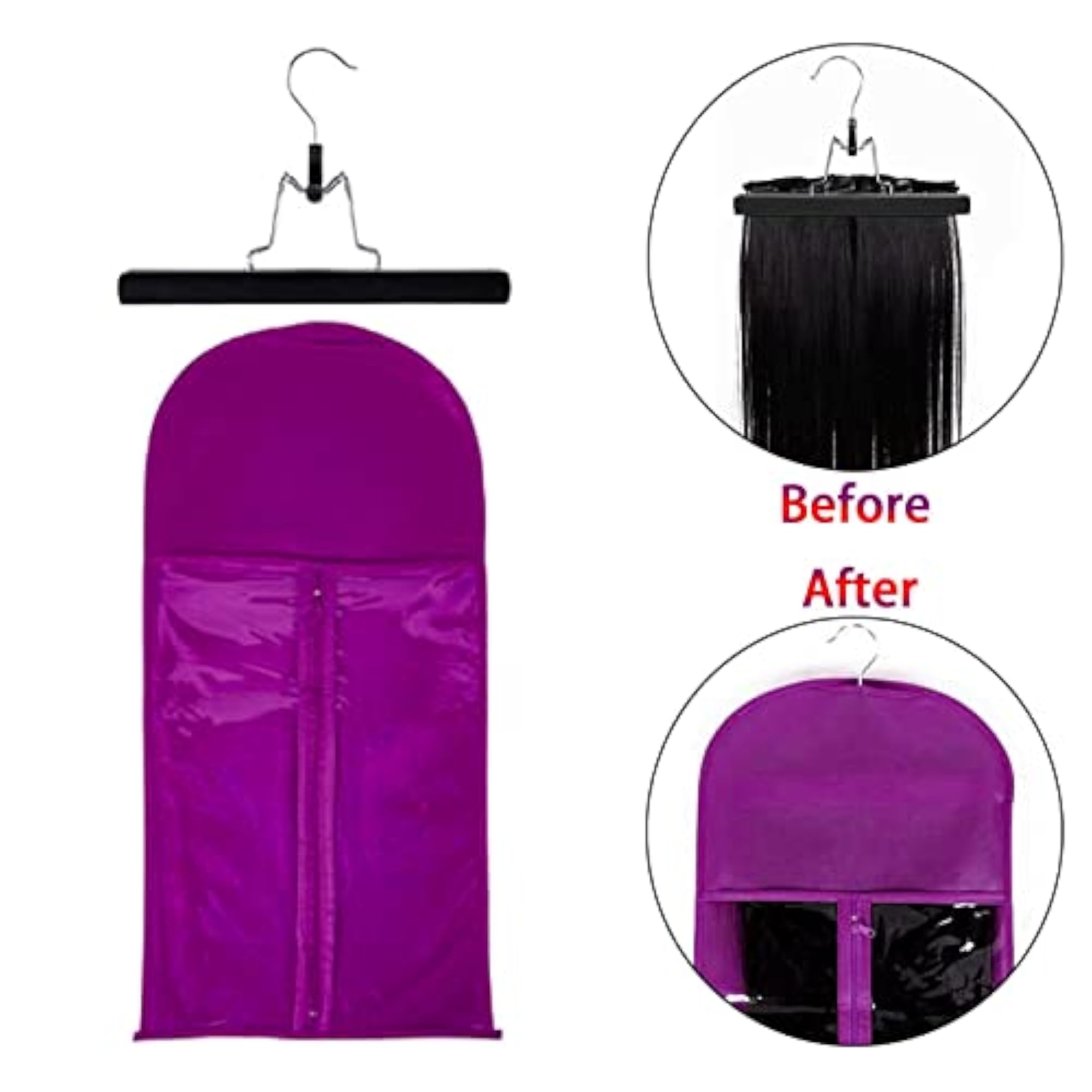 Hair Extension Storage Bag Waterproof for Home Salon Use
