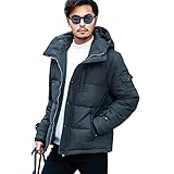 [キャバリア] メンズ ユニセックス ダウンジャケット ブルゾン フード付 ヘリンボーン 中綿 防寒 CAKI17-27 44(M) GRY(グレー)