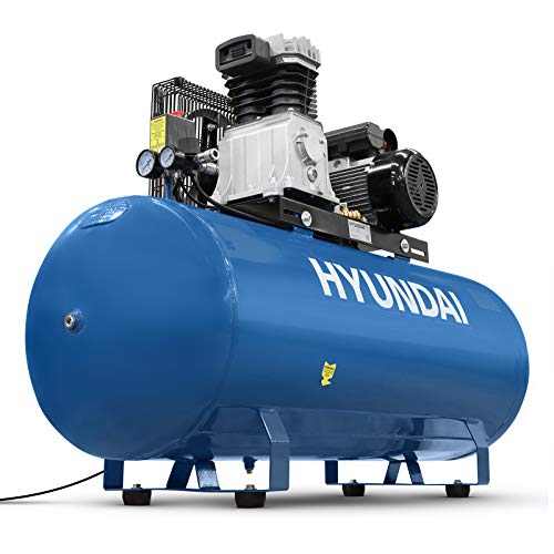 Hyundai 3HP 200 Litre Electric Air Compressor with 145PSI Belt Drive, 14CFM, 230v Motor Single-Phase Steel Compressor 2.2kw/2200w 1 Hyundai 3HP 200 Litre Electric Air Compressor with 145PSI Belt Drive, 14CFM, 230v Motor Single-Phase Steel Compressor 2.2kw/2200w