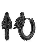 FaithHeart Mens Dragon Claw Earrings Gothic Piercing Huggie Hoop Earrings for Male Safe for Sensitive Ears Gift Jewelry for Bf Dad Brothers
