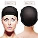 Tatuo 5 Pack Mesh Wig Cap for Women Blank Stretchable Dome Caps for Making Wigs(Clear Blank)