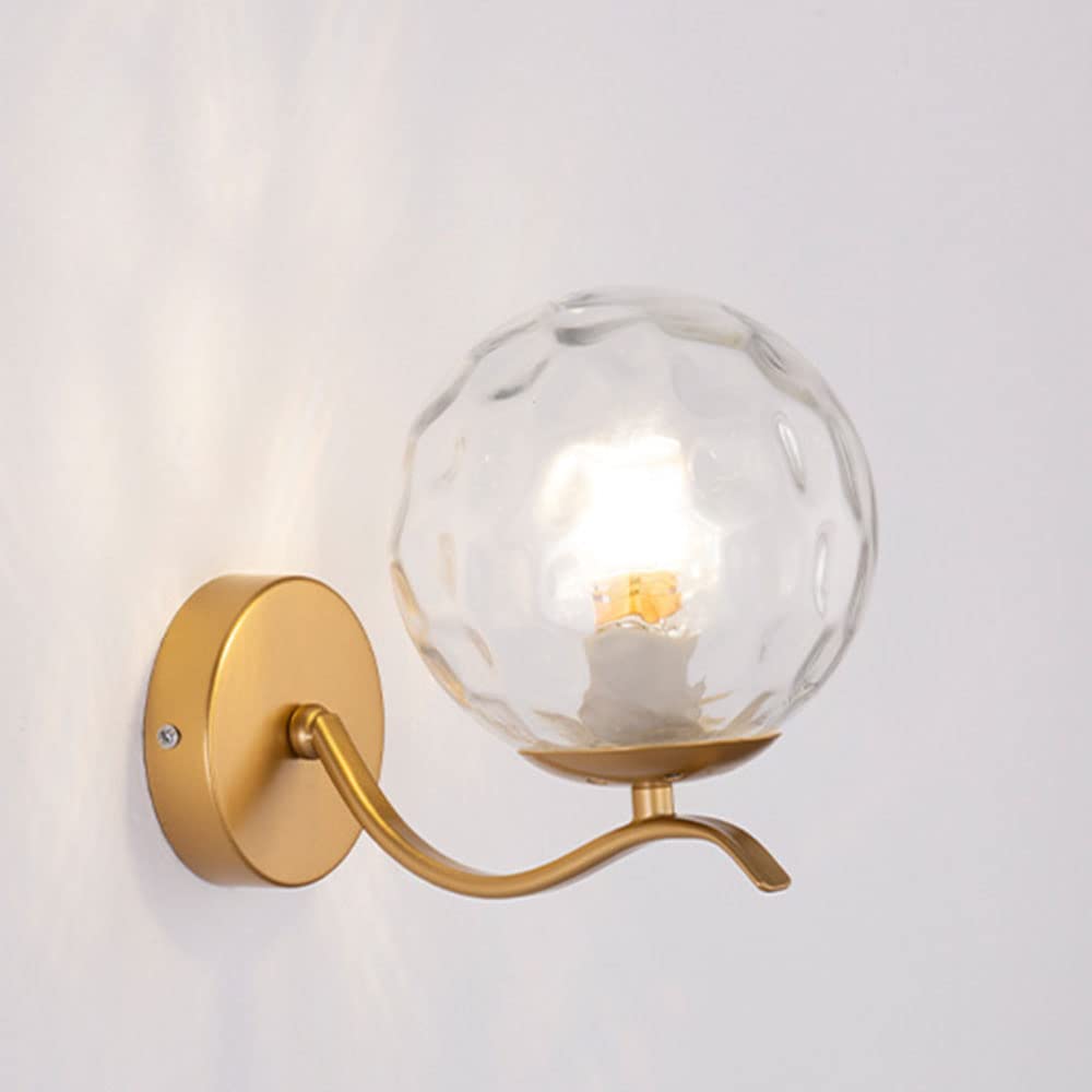 Appliques Murales pour Chambre Moderne en Fer et Verre Soufflé Blanc