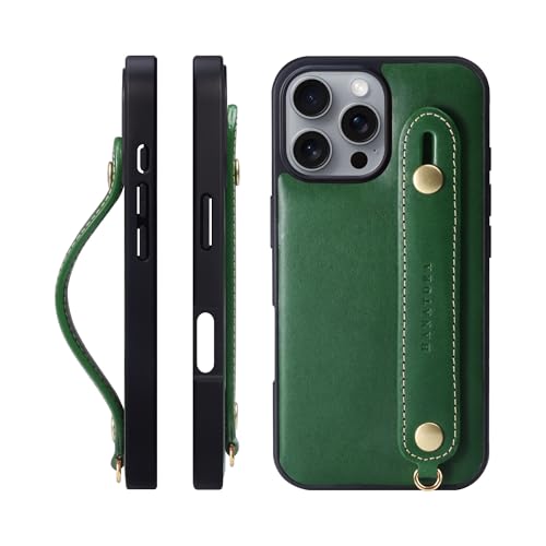 HANATORA for iPhone 16Pro �P�[�X �{�v �ϏՌ� �w�ʃx���g �X�g���b�v�����O �X�}�z�P�[�X �X�}�z �X�^���h�@�\ �l�b�N�X�g���b�v �t�� �C�^���A�����U�[ �M�t�g �}�O�l�b�g�Ȃ� �O���[�� TGH-16Pro-Green