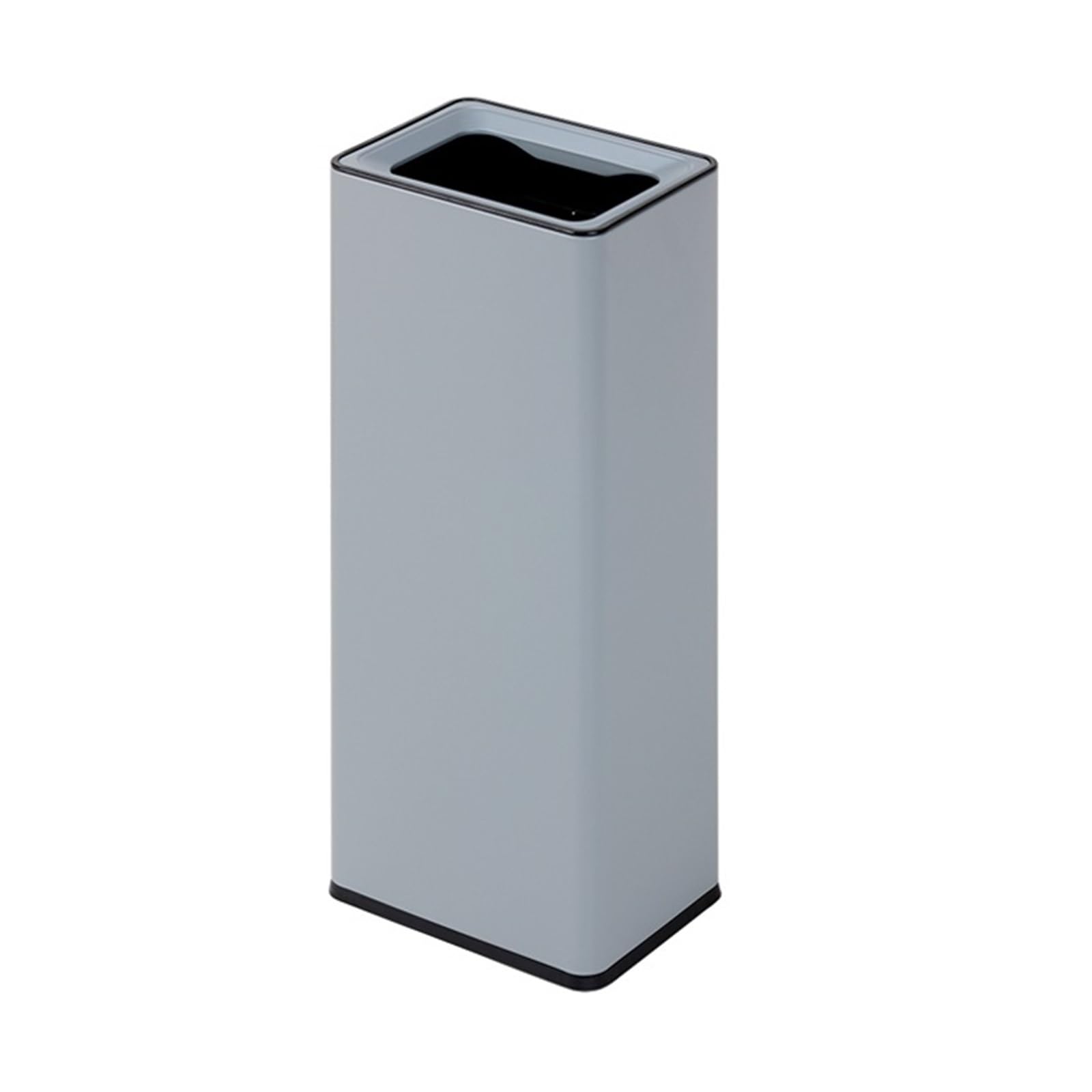 Z4T8M2K6G5 Waste Bin Stainless Steel Open Top Trash Can for Kitchen Office and More with Removable Bin Trash Can(Gris)