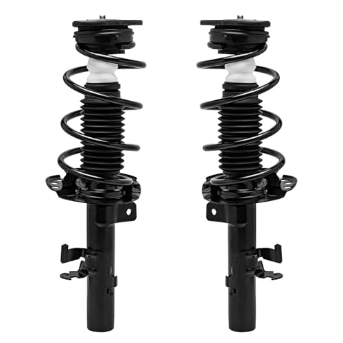 Image of Detroit Axle - Front Struts & Rear Shock Absorbers Kit for 2013-2018 Ford Focus Electric S SE Titanium 2014 2015 2016 2017 Front Struts w /Coil Springs Assembly Rear Shock Absorbers Replacement Set