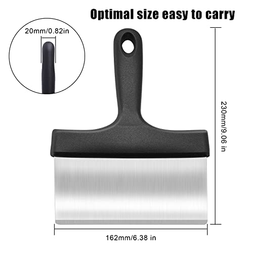 SAVITA Hochleistungs Grillschaber, Grillschaber Edelstahl Grillschaber Profi Grillschaber mit Griff, Bratpfannenschaber aus Stahl Grill Scraper, Barbecue Grillschaber Reinigungswerkzeug