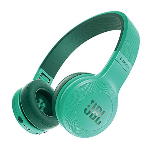 wireless on-ear headphones in teal with noise cancellation