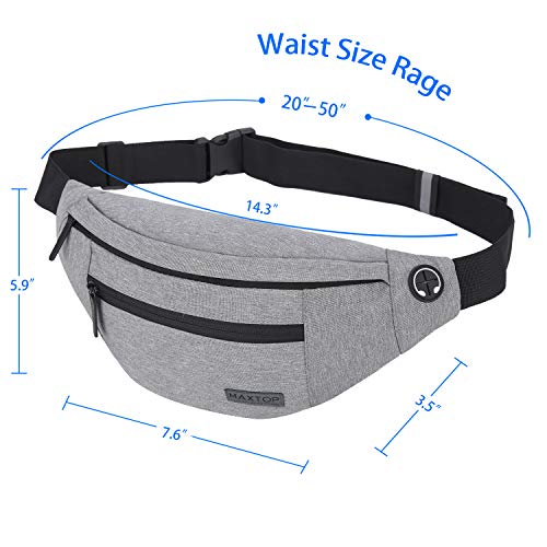 MAXTOP Bauchtasche Gürteltasche für Damen und Herren Hüfttasche Outdoor Groß Handytasche Sport Wasserdicht Laufgürtel Umhängetasche Geldgürtel für Camping Wandern Fitness Fahrrad Geschenke