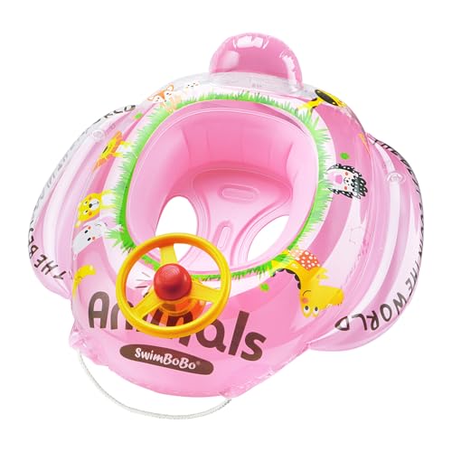 Image of Swimbobo Toddler Pool Float with Seat Boat Inflatable Ride-on Car for Kids Outdoor Toys
