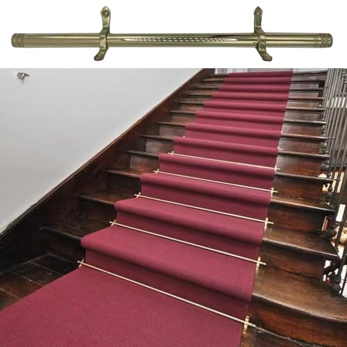 Evite resbalones con varillas para alfombras de escaleras y fije sus tapices en peldaños de madera