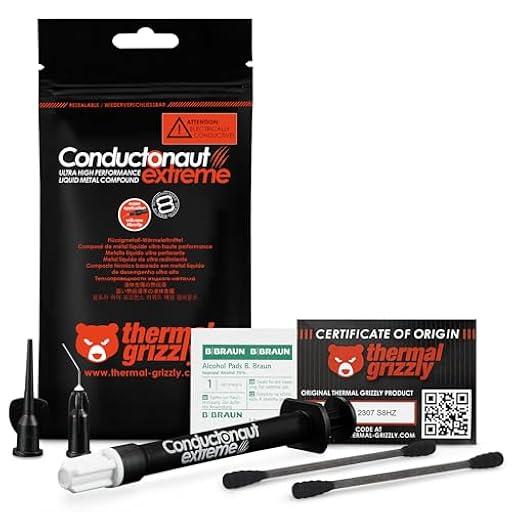 Thermal Grizzly - Conductonaut Extreme - 1 gramo - Pasta térmica de Metal líquido de Ultra Alto Rendimiento - para máxima conductividad térmica en el overclocking de CPU/GPU | Ya disponible en tu tienda friki favorita! En mundofriki.es!