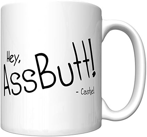 Supernatural Hey, Assbutt Castiel Coffee Mug (Old Edition)
