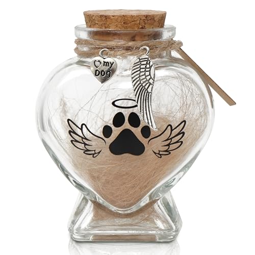 Heart-Shaped Glass Memorial Jar