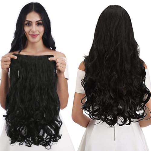 Image of Artifice 5 Clips 24 inch Curly /Wavy Hair Extension Natural Black