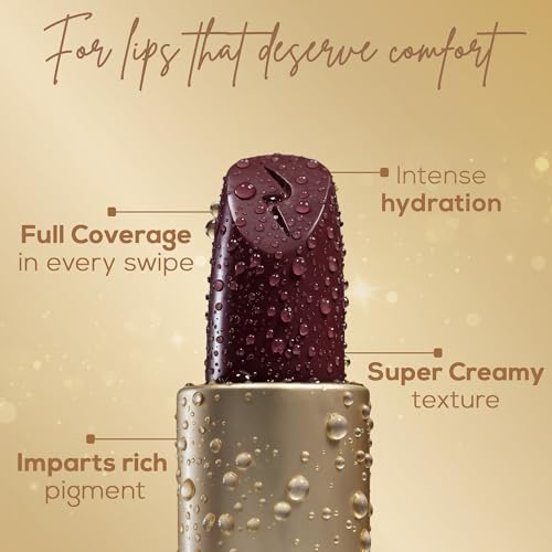 Image of RENEE H2O Hydrating Creme Lipstick-Wine Splash, Super Glossy, Lightweight, Non-drying & Hydrating, Easy Glides Formula with Intense Pigment, Shea Butter, Hyaluronic Acid, Jojoba Oil Infused