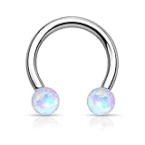 Stückzahl: 1 Stück. Material Stab: 316 L Chirurgenstahl. Material Opal: Synthetisch