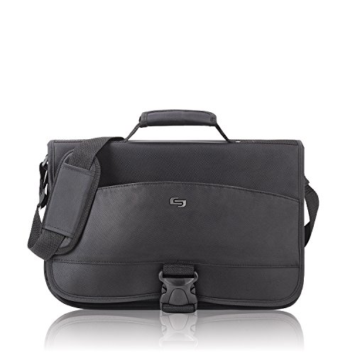 Solo New York Conquer Expandable Messenger Bag, Black