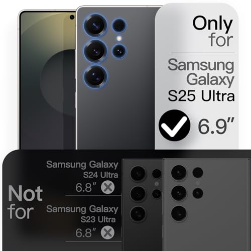 Image of JETech Slim Cover Case for Samsung Galaxy S25 Ultra 5G with Camera Lens Full Protection, Ultra-Thin Lightweight Matte Finish Minimalist Protective Phone Cover (Titanium Black)