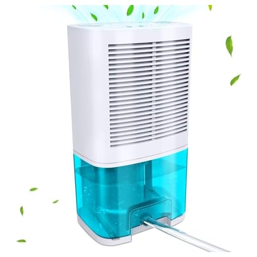 Levoair Dehumidifier 68oz(2000ml) Small Dehumidifier with Drain Hose for 8100 Cubic Feet 810 sq.ft Ultra Quiet Mini Portable Air Dehumidifier for Home Basements Bathroom Bedroom Closet Kitchen RV
