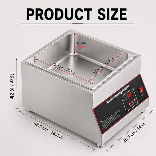 Fondoir à chocolat professionnel 500W et tempéreuse 1 tank