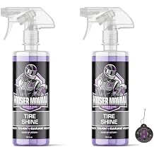 Hoosier Momma 16oz Car Tire Shine - Long-Lasting, High-Gloss Formula Enhances Tires with a Wet-Look Shine - Repels Dirt & Protects Rubber - Easy Spray-On for a Showroom Finish + Air Freshener 2-Pack