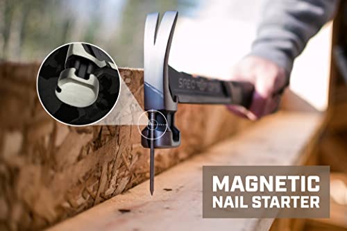 Image of Spec Ops Tools Framing Hammer for Carpentry & Demolition, Magnetic Nail Holder, Rip Claw, Smooth Face 22 Oz