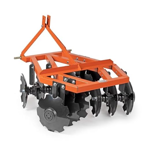 Titan Distributors Inc. Category 1 3 Point Notched Disc Harrow Plow for Kubota New Holland Tractors | 4 Feet