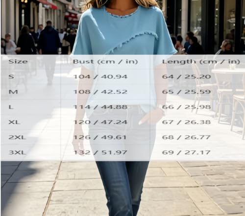 Haut en lin à manches courtes amples et col rond pour look décontracté - 6