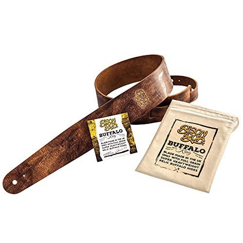 Sangle de guitare en cuir de Buffle – Buffalo King de Bison Boa – Lame Fabriqué au Royaume-Uni à partir de 100% de cuir… - Les Beatles, Paul McCartney, John Lennon, RIngo Starr, George Harrison Sangle de guitare en cuir de Buffle - Buffalo King de Bison Boa - Lame Fabriqué au Royaume-Uni à partir de 100% de cuir…