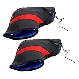MOTHNUR Guantes Manoplas Manillar Moto Impermeables y Cortaviento para Invierno Gruesos y Resistentes Compatibles con Motocicleta Bici Montaña y Scooter Protección Térmica Color Aleatorio