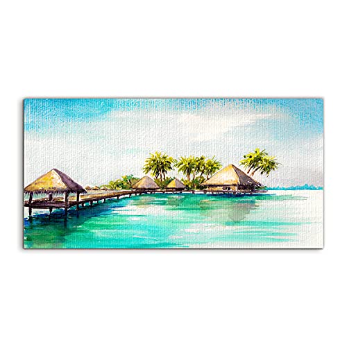 Tableau acrylique 120x60cm art murale moderne photo salon chambre paysage tropical