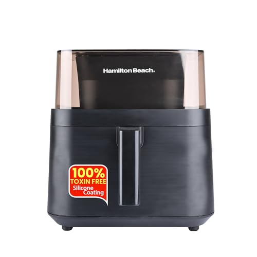 Hamilton Beach Digital Air fryer 7.2L with 100% Toxin Free Silicone Coating, Tested on 138 parameters for Metals, Odour & Microplastics, No PTFE, PFAS, PFOA & BPA, 360° Top View, Dehydrate Hamilton Beach Digital Air fryer 7.2L with 100% Toxin Free Silicone Coating, Tested on 138 parameters for Metals, Odour & Microplastics, No PTFE, PFAS, PFOA & BPA, 360° Top View, Dehydrate