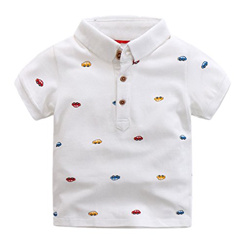 Little Boys' Car Short Sleeve Polo T-Shirt
