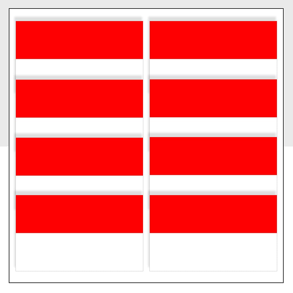 Packwith Indonesia Flag Laptop Sticker Pack Of 8 (33 X 20Mm) Waterproof Idn Flag Labels For Helmet Ipad Packwith® #P1010