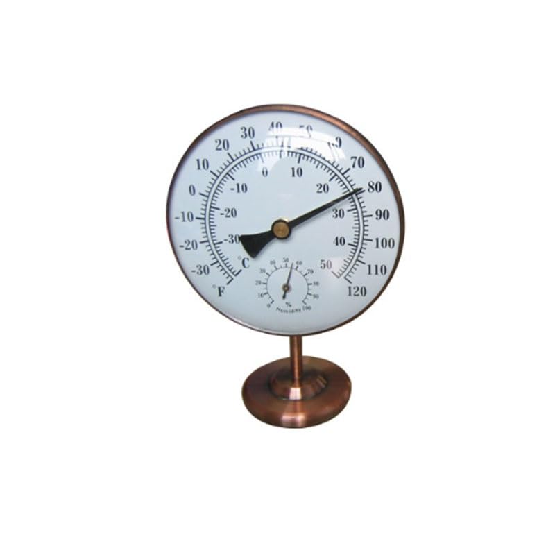 10CM Desktop Copper Household Office Humidity Temperature Meter