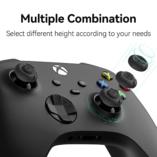GeekShare-Thumb-Grip-Caps-for-Xbox-One-ControllerSilicone-Joystick-Cover-Solid-Color-Thumbsticks-Cover-Set-Compatible-with-Xbox-Series-X3-Pairs-6-Pcs-Black