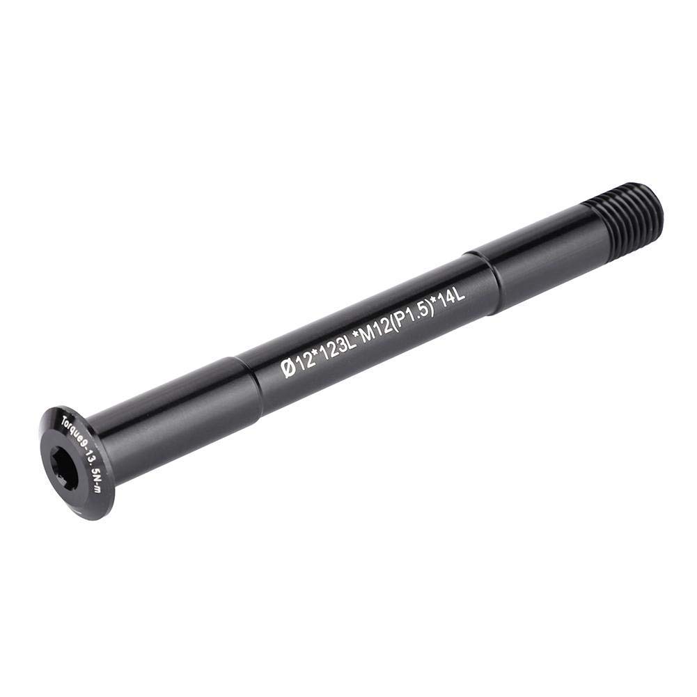 Dilwe Widelec rowerowy oś, aluminiowy widelec rowerowy oś przednia oś piasta rura widelec oś wtykowa akcesoria do rowerów szosowych górskich (Ø 12 x 123 l x M12 (1,5 x 14 l)