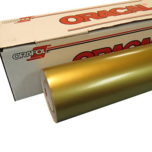 24" x 15' (feet) Roll of Oracal 651 Vinyl for Craft Cutters and Vinyl Sign Cutters (Gold Metallic, 15 Feet)