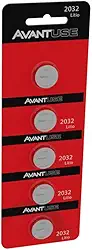 Avant Use Kit 5 Unidades Bateria de Lítio CR2032 3V - Alta Durabilidade, para Placa Mãe, Relógios e Controles