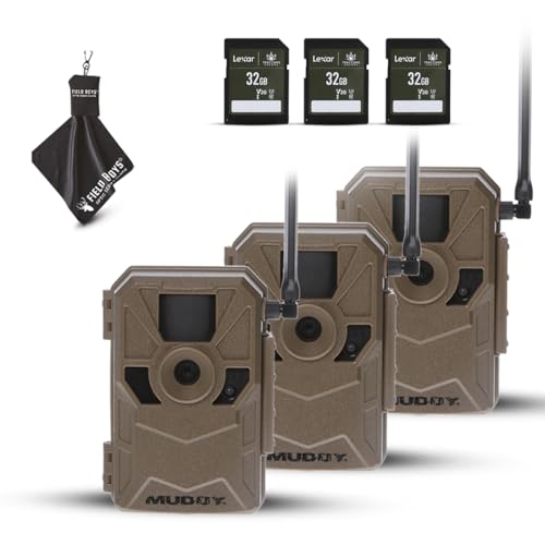 MUDDY 3-Pack Cellular Trail Cameras (26MP LTE)
