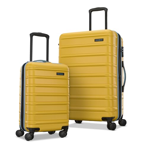 Image of Samsonite Omni 2 Hardside Expandable Luggage with Spinner Wheels, 2-Piece Set (19 /24), Sunflower Yellow