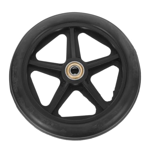 Levemolo 車椅子用交換用 トキャスターホイールアセンブリ 8インチ ブラックタイヤ 簡単に交換できる車椅子用ホイール